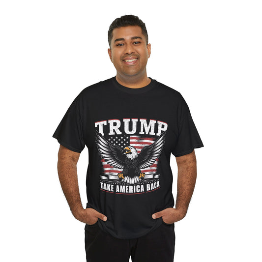 Retro US Flag Trump Take America Back Tshirt, The Return Tee