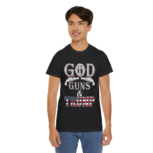 God, Gun, and Trump T-Shirt – Patriotic & Proud Apparel